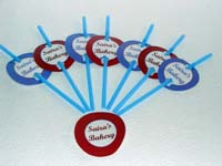 Bakery Party theme Straw toppers